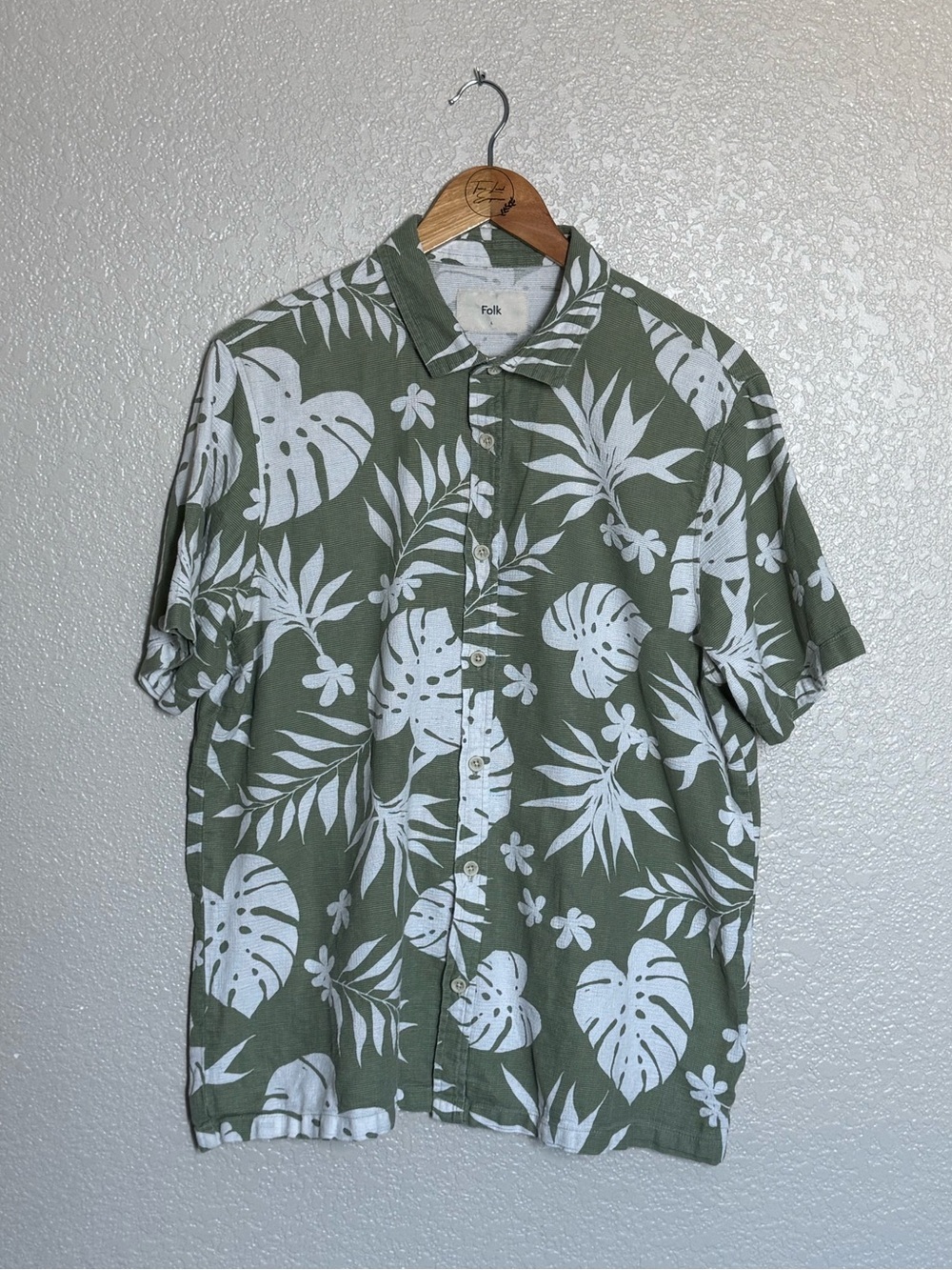 Folk Kingston Tropical Leaf Print Shirt